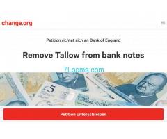 Remove Tallow from bank notes;
