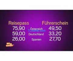der österreichische EU Reisepass 75,90 Euro kostet und in Spanien nur 26,00 Euro;