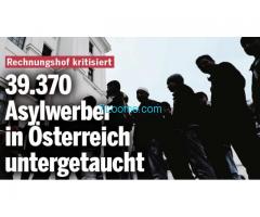 der Rechnungshof kritisert, dass in Österreich 39370 Invaosoren einfach untergetaucht sind!