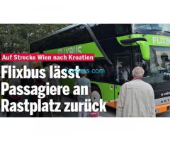 Flixbus vergisst seine Passagiere während der Pause auf der Fahrt von Wien nach Kroatien!