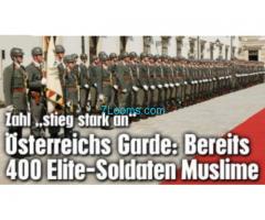 schon jeder 4te GardeSoldat in Wien Muslim ist in Summe 400 von 1600 des GardeBatallion!