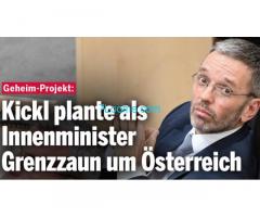 Ex-Innenminister plante Grenzzaun um Österreich! Der einzige der die Souvernität erhalten will!