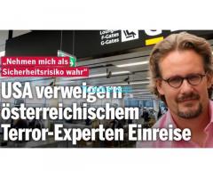 Thomas Schmidinger Österreichischer Terrorexperte wurde die Einreise nach USA untersagt!