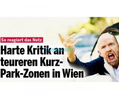 Harte Kritik an teureren Kurz-Park-Zonen in Wien; Erneute Abzocke dier Wiener AutoParker!