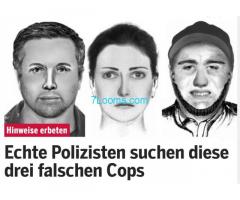Drei falsche Polizisten lockten Geld von Badener Bürgern und Umgebung heraus!