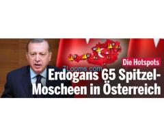 Erdogans 65 Spitzel-Moscheen in Österreich;