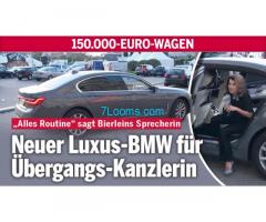 150.000,- Euro LUXUS-BMW NEU für die nicht gewählte Übergangs-Luxuskanzlerin Bierlein verschwendet!