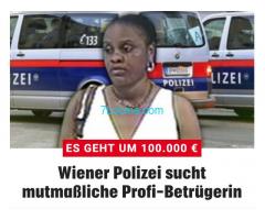 Wiener Polizei sucht mutmaßliche Profi-Betrügerin! Der Schaden beträgt über 100.000,- Euro!