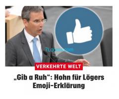 Ex-Finanzminister Löger ist nicht einmal im Stande Emoji-Zeichen zu interpretieren!