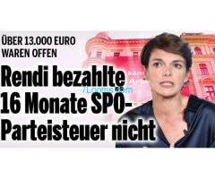 BundesGeschäftsfüherin der SPÖ Fr. Dr. Pamela Rendi Wagner bezahlte 16 Monate keine ParteiSteuer...