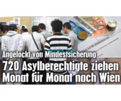 Der Supergau der Mindestsicherung 720 Invasoren ziehen nach Wien zum Asyltourismus;