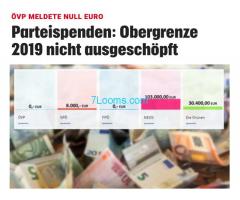 ÖVP meldete NULL Euro als Parteispende für 2019..