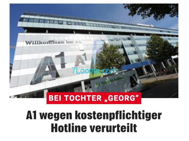 Die A1 Telekom Austria wegen kostenpflichtiger Helpline der Marke „Georg“ verurteilt worden.