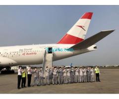 Endlich sind die Flugzeuge Boeing 777 OS AUA 6024 und OS AUA 6022 auf dem Weg nach Wien von Xiamen!