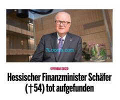 Wir trauern um den hessischen CDU-Finanzminister Thomas Schäfer ...