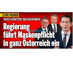 Österreichische Regierung für MundschutzmaskenPflicht in ganz Österreich mit 01.04.20zu spät ein!