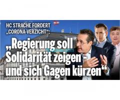 Die österreichische Bundesregierung und Verwaltung soll Solidarität zeigen und seine Gagen spenden!