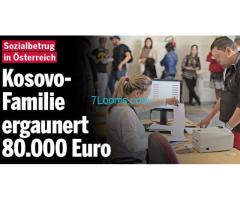 SozialBetrüger aus dem Kosovo; Familie bezog illegal 80.000,- Euro;