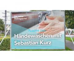 Die neue Volkspartei! Händewaschen mit Sebastian Kurz!