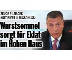 Christian Pilnacek kritisiert U-Ausschuss Nationalratsabgeordneter mapmpft eine Wurstsemmel!