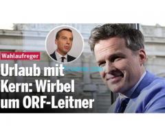Nationalsratswahlt 2017 Österreich Aufreger; ORF Leitner mit noch Bundeskanzler Kern auf Urlaub!