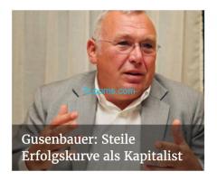 Roter -TOP Sozialist macht als EX-Bundeskanzler Dr. Gusenbauer eine steile Karriere als Kapitalist;