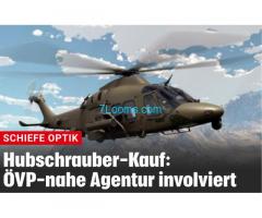 Wieder mehr als schiefe Optik ÖVP-nahe Agentur in aktuellen Hubschrauberkauf involviert.