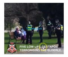 Gestapo methods by Victoria´s Police terrorising the Elderly, Robbing there Cellular!