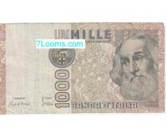 1000, Mille Lire Banca dÍtalia; Marco Polo 1982