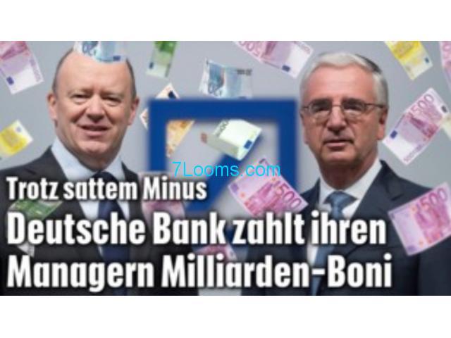 Trotz sattem Minus bekommen die Manager der Deutschen Bank, Milliarden Boni !