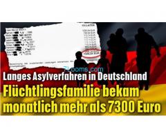Deutsche Flüchtlingsfamile bekam monatlich mehr als 7300 Euro;