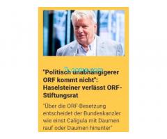 Politisch unabhängiger ORF kommt nicht; Noch Bundeskanzler Kurz entscheidet wie einst Caligula!