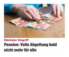 Gestohlene Pensionsanpassung durch noch ÖVP Klubobmann August Wöginger!!!