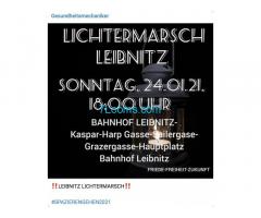 Gesundheitsmechaniker Lichtermarsch Leibnitz Sonntag 24.01.21 18:00 Bahnhof Leibnitz!