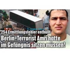 Trotz komplexer Überwachung! 254 Ermittlungsfehler enthüllt; Terrorist Amri war nicht in Haft!