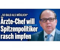 Ärztekammerchef Szekeres will österreichische Spitzenpolitiker ohne Bildung rasch impfen!