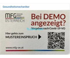 Gesundheitsmechaniker; Bei DEMO in Österreich angezeigt? Vergehen nach Covid 19-VO ?