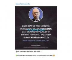 Klaus Schwab Gründer und Geschäftsführer des World Economic Forum!