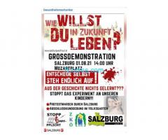 Gesundheitsmechaniker; Salzburg Groß-Demonstration; 01.08.21 14:00 Mozartplatz !
