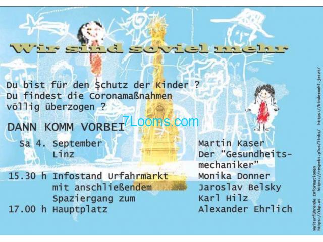Gesundheitsmechaniker; Linz KinderSchutz-Demo 04.09.21 15:30 Urfahrmarkt zum Hauptplatz !