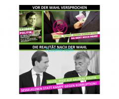 Die österreichische Realität nach der Wahl ! Sessel kleben statt Kampf gegen dir Korruption !