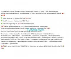 Gesundheitsmechaniker; Wien; Kundgebung 26.10.21 14:00 Praterstern Kaiserwiese 1020 Wien !