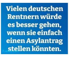 Vielen deutschen Rentnern würde es besser gehen, wenn sie einfach einen Asylantrag stellen könnten.
