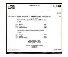 CD Wolfgang Amadeus Mozart;  Concerto in C major for Flute, Harp and Orchestra