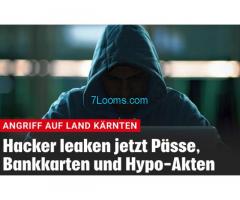 Hacker leaken jetzt Pässe, Bankkarten und Hypo-Akten in Kärnten, Österreich !