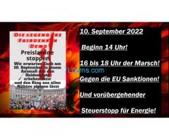10. September 2022 14:00 Heldenplatz Wien Gegen EU-Sanktionen und Steuerstopp für Energie!