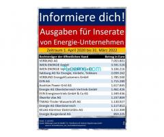 Ausgaben für Inserate in Österreich von Energie Unternehmen !