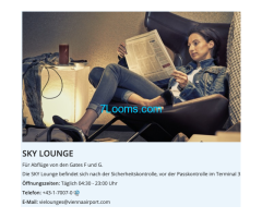 Die Skylounge am Flughafen Wien ist für telefonische Rückfragen nicht erreichbar;