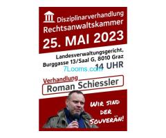 Rechtsanwalt Dr. Roman Schissler Verhandlung beim Landesverwaltungsgericht Graz 25. Mai. 2023
