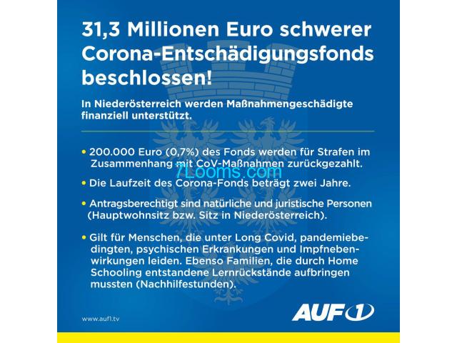 31,3 Millionen Euro schwerer Corona-Entschädigungsfonds in Niederösterreich  beschlossen !